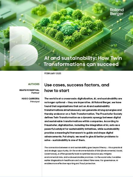 Twin Transformation: How AI and sustainability can drive competitive advantage